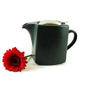 ZERO JAPAN TEAPOT ZEN STYLE SQUARE SPECKLED MATTE GRAY